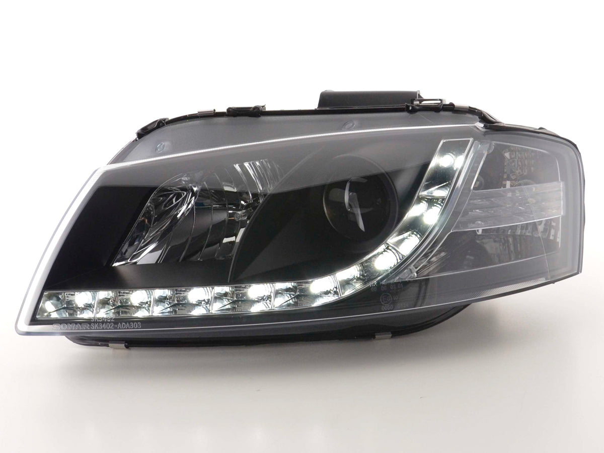 Scheinwerfer Set Daylight LED Tagfahrlicht VW Golf 6 08-12 schwarz Scheinwerfer Set Daylight LED Tagfahrlicht VW Golf 6 08-12 schwarz